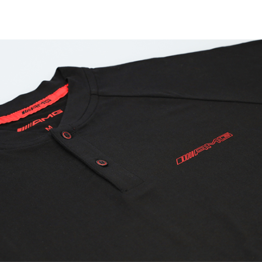 Polo da uomo nero rosso Mercedes-AMG originale | B6695889-H