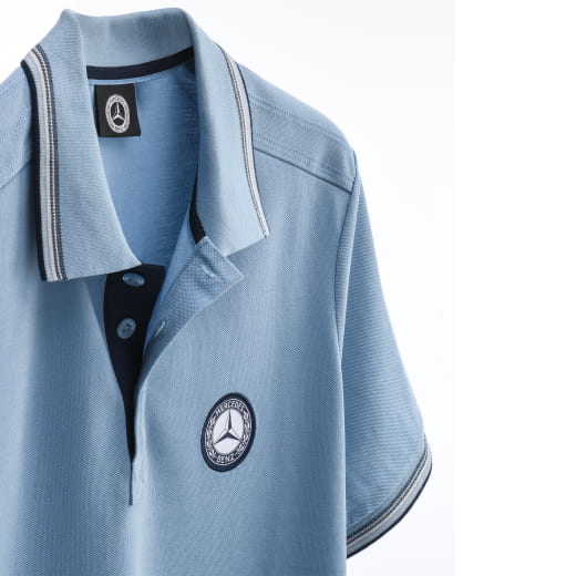 Polo para hombre azul vintage Modern Fit Original Mercedes-Benz | B66041781-785