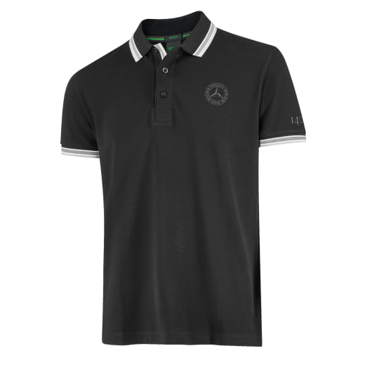 Poloshirt Herren schwarz 140 Jahre Original Mercedes-Benz by BOSS XS-.XXL | B67960341-46