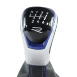 Pommeau de levier de vitesses R VW Golf 8 VIII noir / bleu 6 vitesses original Volkswagen