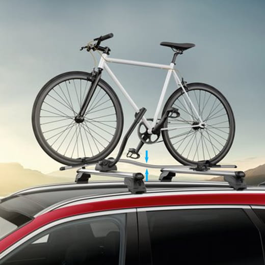 Portabici da tetto Pro alluminio acciaio argento nero originale Kia | 66700ADE00