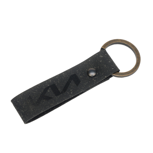 Portachiavi Kia scritta nero pelle originale Kia | 66951ADE2601