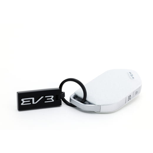 Portachiavi scritta EV3 nero metallo Original Kia | 66951ADE2704
