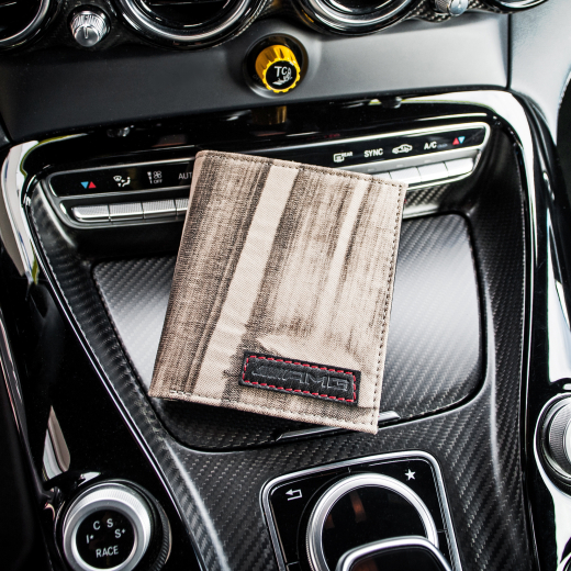 AMG BurnOut Cash Men Wallet portafoglio Destroy vs. Beauty beige | BurnOut-Cash-beige