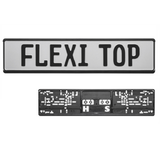 Portatarga supporto targa auto nero Flexi Top | 5300000