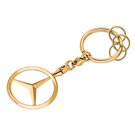 Porte-clés Bruxelles étoile polie dorée Mercedes-Benz Collection | B66953741