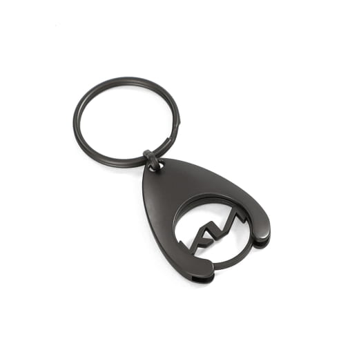 Porte-clés jeton de caddie Kia logo noir Original Kia | KIA10420