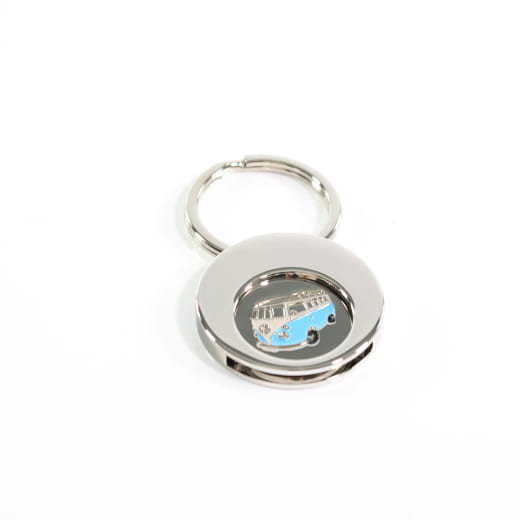 Porte-clés jeton de caddie VW T1 argent Original Volkswagen | 231087010B JKA