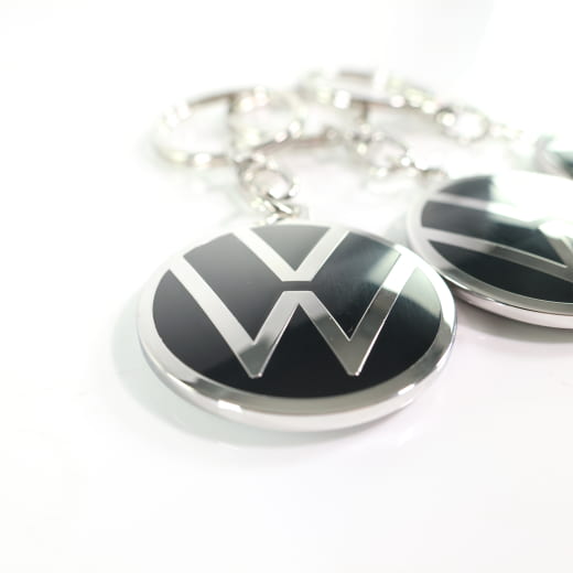 Porte-clés New logo VW noir chromé Original Volkswagen | 000087010BQ
