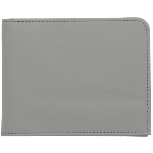 Portefeuille en cuir de vachette gris argenté | B66959259