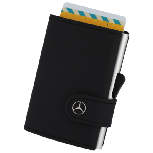 Portefeuille en cuir de vache noir Mercedes-Benz | B66959385