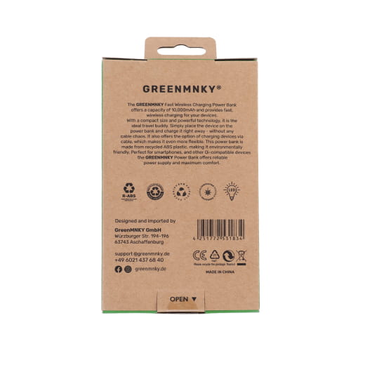 Powerbank Clase C W206 iluminada, carga inalámbrica magnética 10000 mAh  | GM-Powerbank-W206