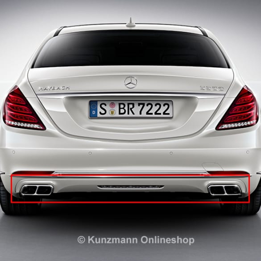 Difusor trasero Clase S W222 colas de escape visibles original Mercedes-Benz | W222-Diffusor-Endrohr