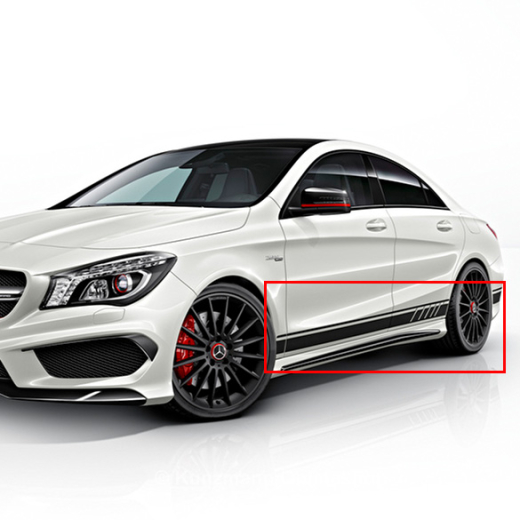 Juego de franjas laterales decorativas AMG Edition 1 | CLA Coupé C117 | Original Mercedes-Benz | A1179870175/0275-AMG-Streifen