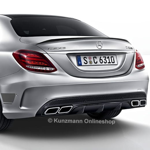 Difusor trasero C 63 AMG y colas de escape Clase C W205 Original Mercedes-Benz | W205-63Diffusor-nightchrome