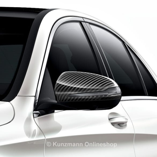 Jeu de coques de rétroviseur en carbone C 63 AMG | Classe C W205 | Original Mercedes-Benz | W205-Carbonspiegel