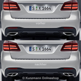 Embouts d'échappement GLS 43 AMG GLS X166 Original Mercedes-Benz