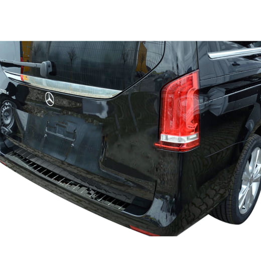 Protezione soglia bagagliaio acciaio inox nero Mercedes V-Klasse Vito W447 WEYER | Weyer-V-Klasse-hochglanz