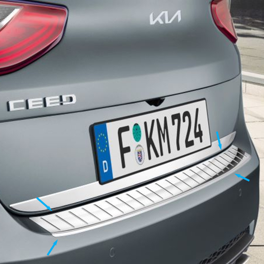 Protezione soglia bagagliaio effetto cromato Kia Ceed CD Original Kia | J7274ADE00ST