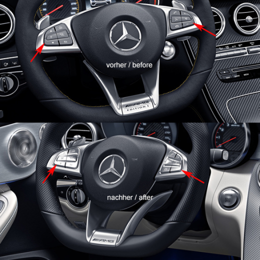 Tasti volante cromati Silver Shadow Original Mercedes-Benz | 222905-chrom