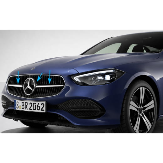 Crossbar grille trim black C-Klasse saloon W206 genuine Mercedes-Benz | Schwarze Querstrebe im Grill W206