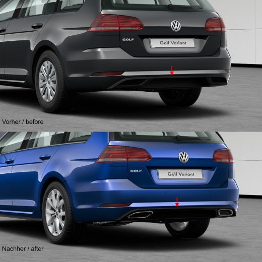 R-Line Facelift Achterdiffusor Golf 7 VII Variant Origineel  | Golf7-R-Line-Dif-Variant
