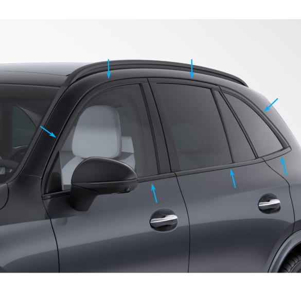 Rand sierstrip raamomlijsting zwart GLC X254 Origineel Mercedes-Benz