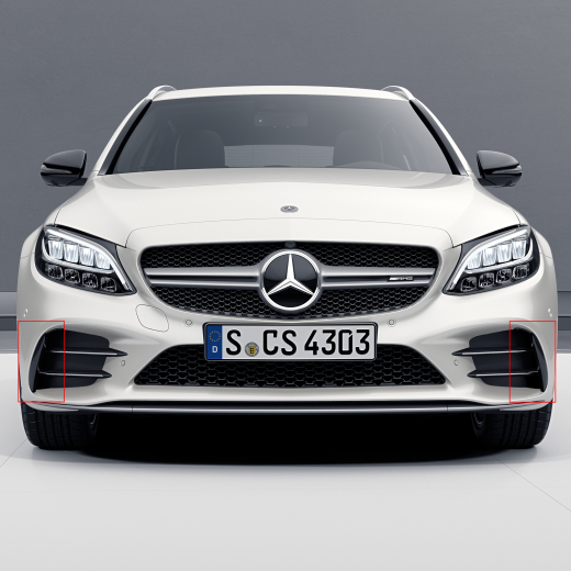 Flaps delanteros C 43 AMG Facelift para paragolpes Clase C 205 Original Mercedes-Benz | 205-AMG-Flaps