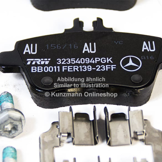 Pastillas de freno traseras Taxi Clase B W246 original Mercedes-Benz | A0074209520-Taxi