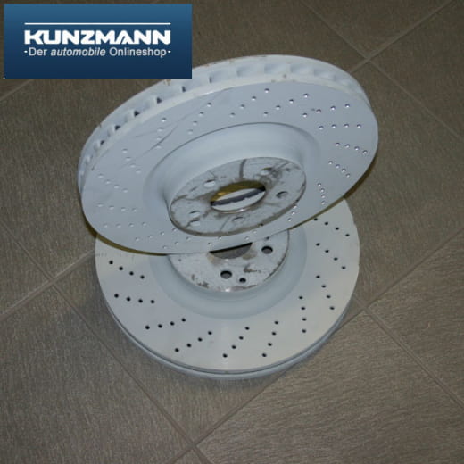Juego de discos de freno delanteros SL55 AMG | Original Mercedes-Benz | R230 | A2214211812 07 | A2214211812 07