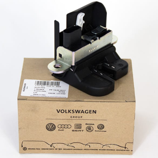 Volkswagen original | Cerradura del portón trasero | 1T0827505H 9B9 | 1T0827505J 9B9