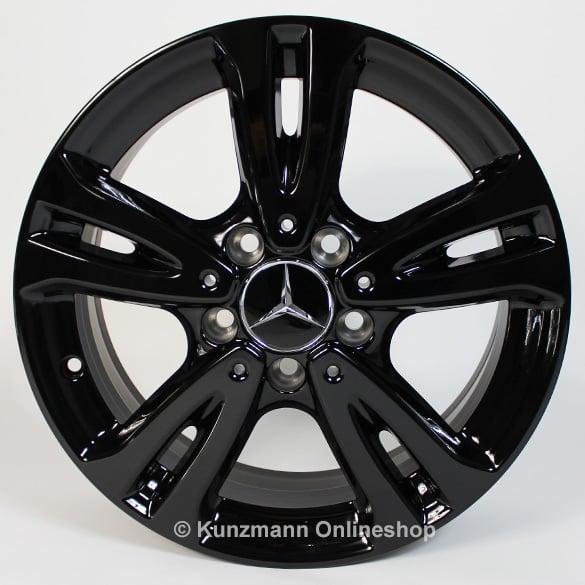 Mercedes-Benz 16 inch rims set CLA-Class W117 5-twin-spoke black