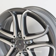 genuine Mercedes-Benz 5-Double-Spoke rims | CLA-Class W117 | 17 inch grey himalaya | A24640103027X21-CLA