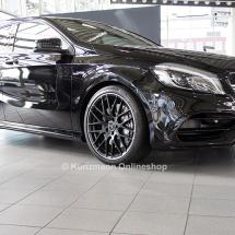 AMG 19 Zoll Felgensatz A-Klasse W176 Kreuzspeichen-Design A45 AMG glanzgedreht schwarz matt | A17640109007X71-A