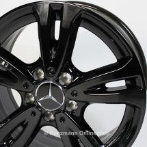 Mercedes-Benz 16 Zoll Felgensatz | B-Klasse W246 | 5-Doppelspeichen | schwarz | A24640100007X43-B