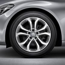 Mercedes-Benz 17 Zoll Felgensatz | C-Klasse W205 | 5-Doppelspeichen-Rad | himalaya grau | A20540102/39007X21-Satz