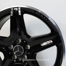 AMG 19 Zoll Felgensatz | Mercedes-Benz GLA X156 | 5-Speichen-Rad | schwarz / poliert | A15640106007X72-GLA