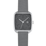 Reloj de pulsera acero inoxidable piel de ternero antracita plata Original Mercedes-Benz Collection