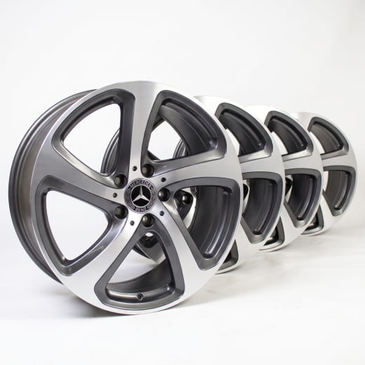 18 inch light alloy wheel set | E-Class Coupé C238 | 5-spoke-wheel | genuine Mercedes-Benz | A2134013200/3300-7X44-238