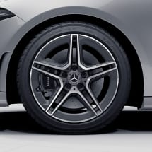 AMG 18 inch 5-double-spoke grey A-Class W177 genuine Mercedes-Benz rim set  | A17740115007X44-177