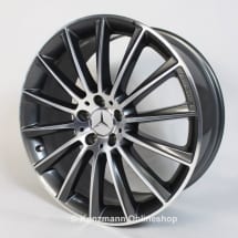 AMG 20 inch multi-spoke CLS C257 genuine Mercedes-Benz rim set himalaya grey | A2574011900/2000-7X21