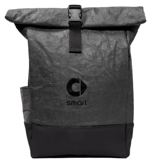 Roll-top backpack carbon black Genuine smart | 10021544