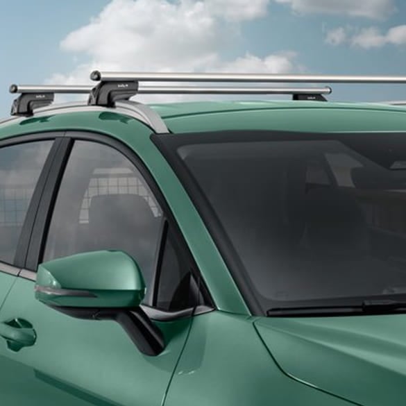 Roof rack basic cross bars KIA Sportage NQ5 Aluminium Silver Black Genuine KIA