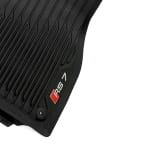 Alfombrillas de goma RS7 Audi A7 C8 Sportback 2 piezas delanteras Negro