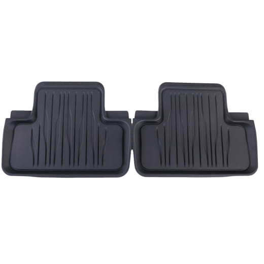 Rubber all-weather car mats Black Rear C-Class electric EQ W520 Genuine Mercedes-Benz | A5206804502 9051