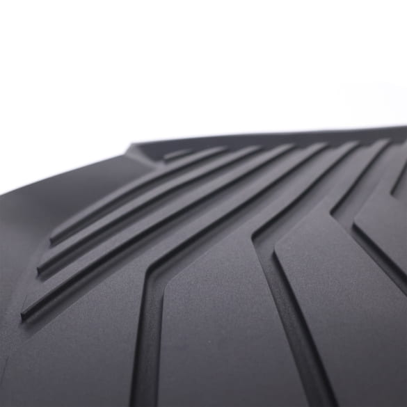 S-Line rubber floor mats rear Audi Q6 e-tron black 2-piece | 4P0061511