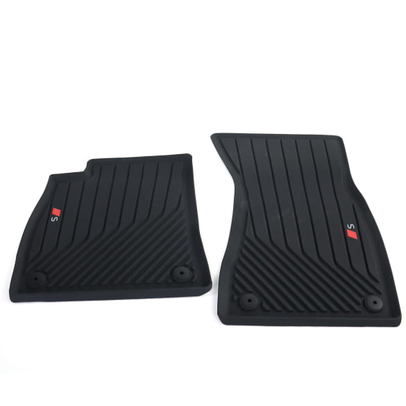 Rubber floor mats front Audi A5 S5 B10 S-Badge black Genuine Audi 