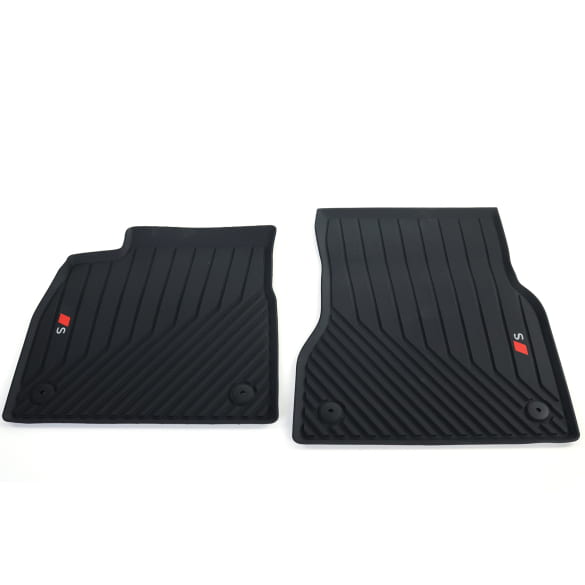 Rubber floor mats front Audi A6 S6 e-tron 2-piece black Genuine Audi