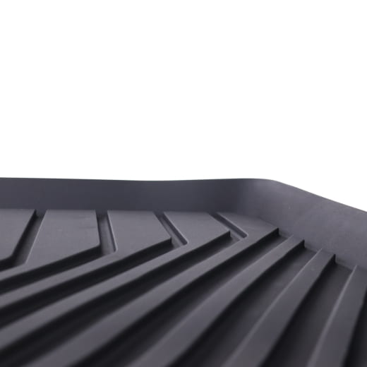 Rubber floor mats rear Audi Q6 e-tron black 2-piece | 85H061511 041