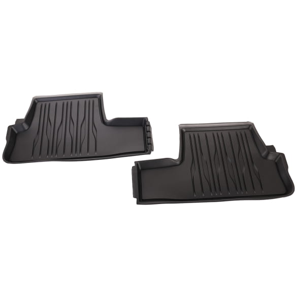 Rubber floor mats rear CLA Coupe C174 black 2-piece genuine Mercedes-Benz